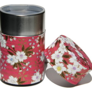Boîte de conservation du thé recouvert de papier washi japonais